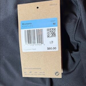 Nike Women's Black Golf Polo Sz M dry fit